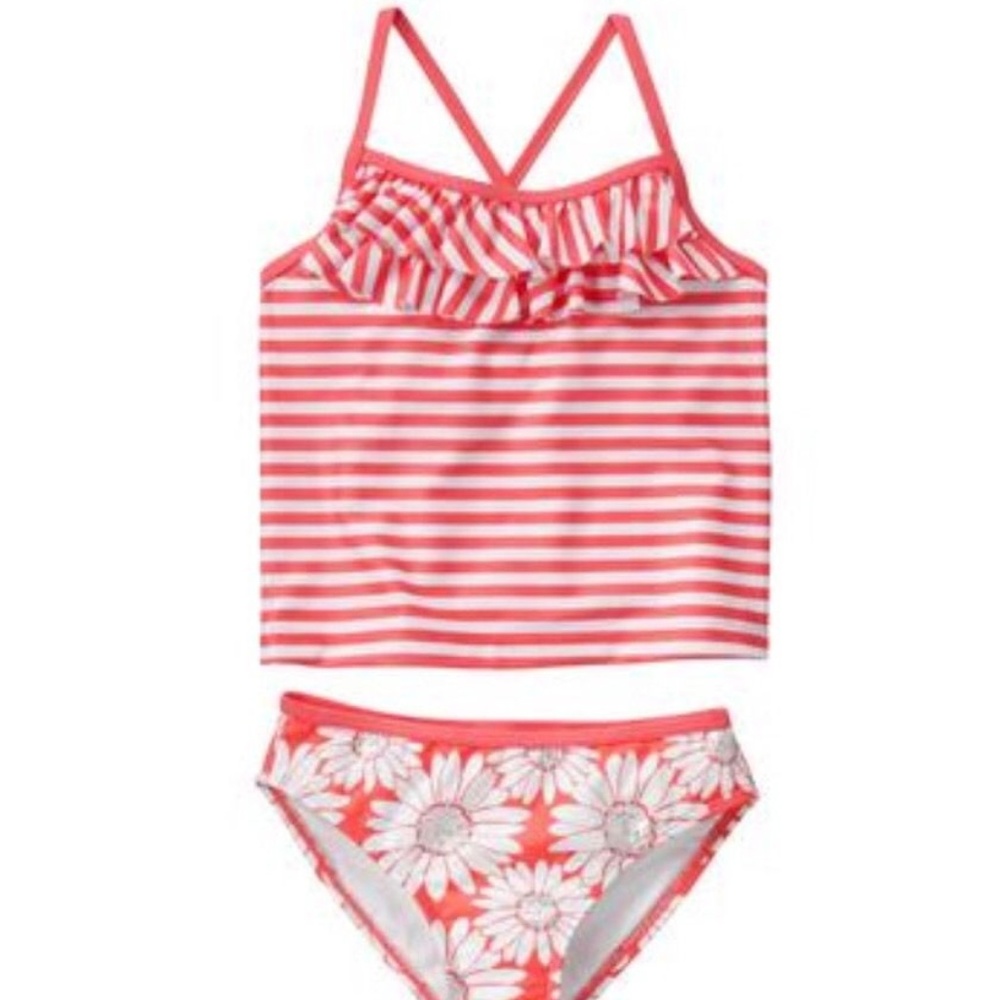 NWT Gymboree girl 2 piece swimsuits L